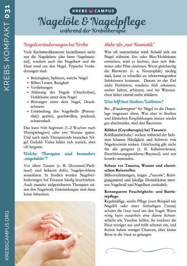 Krebs Kompakt 031: Nagelpflege
